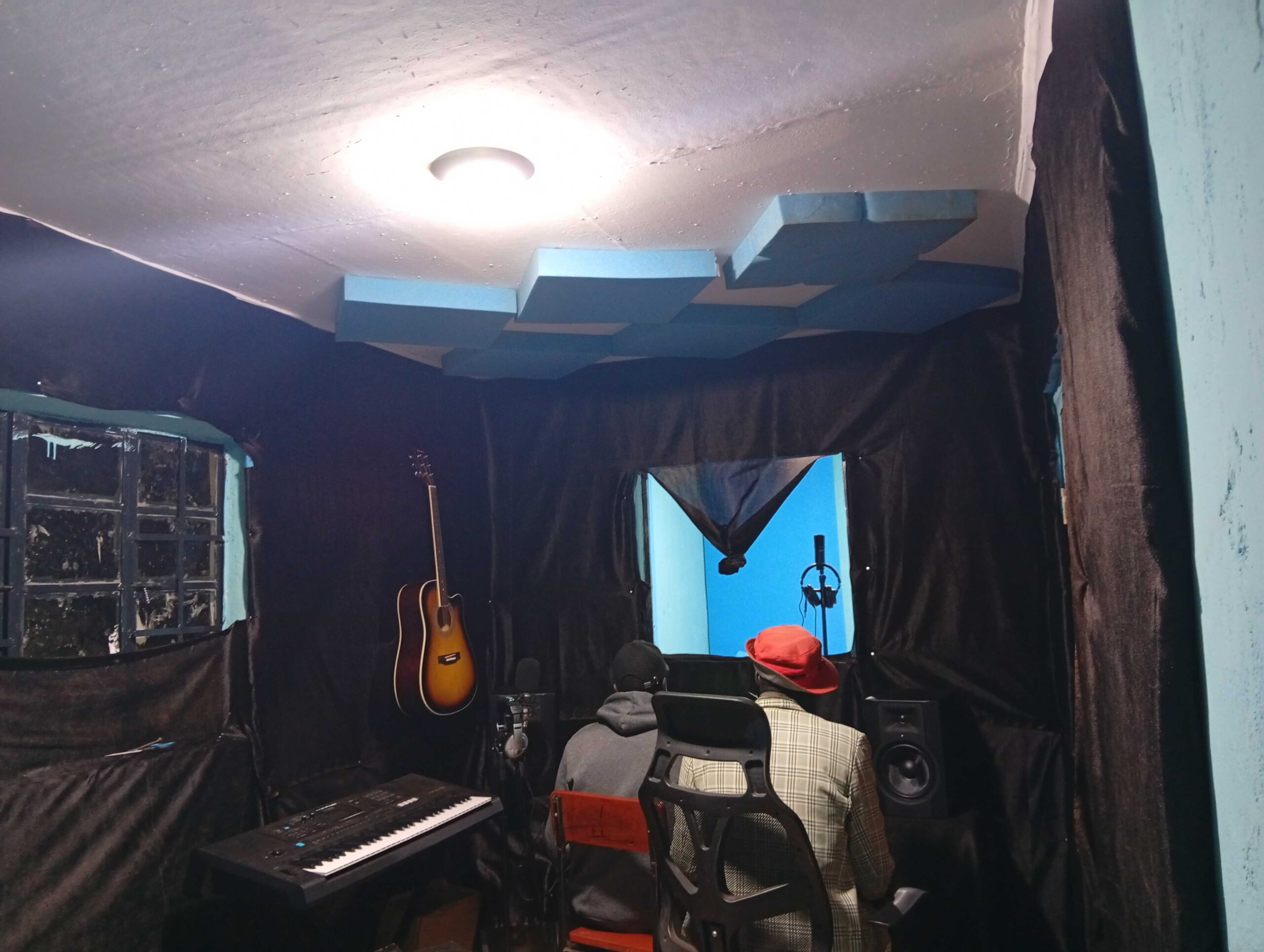 Interior of the completed Kenya Music Studio with practice and performance space